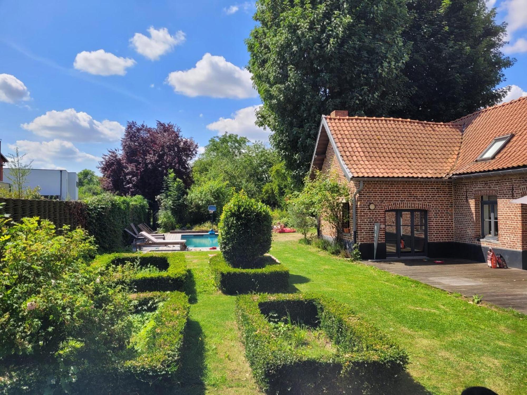 Villa Ferme De Caractere Avec Piscine Et Cheminee à Sainghin-en-Mélantois Extérieur photo